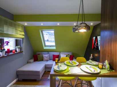 Living room with kitchenette